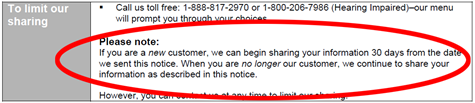 Wait, you'll continue to share this information AFTER I am no longer your customer???